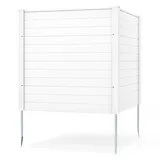 Costway Zaunpfahl 19 x 114 cm Weiß/Kunststoff