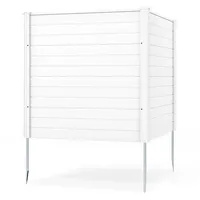 Costway Zaunpfahl 19 x 114 cm Weiß/Kunststoff