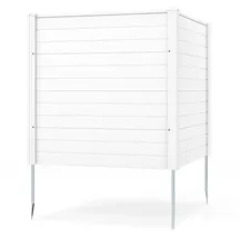 Costway Zaunpfahl 19 x 114 cm Weiß/Kunststoff