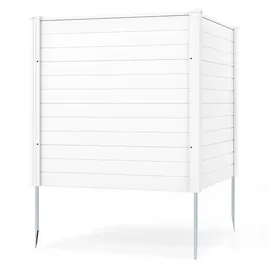 Costway Zaunpfahl 19 x 114 cm Weiß/Kunststoff