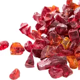 Teamson Home 4 kg Lavasteine ​​für Gas-Feuerstelle, Feuerglas, sicher für Gas-Feuerstellen im Garten im Freien, Rot