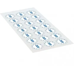 Dreifke® Prüfplakette 2028, weiß, Folie, m.Spezialkleber, Oberflächenschutz, Ø 25mm, 21 Stk.