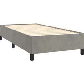vidaXL Boxspringbett 100 x 200 cm Hellgrau