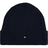 Tommy Hilfiger TH Flag Pima Cotton Beanie Blau