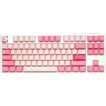 Ducky One 3 Gossamer Pink Gaming Tastatur - MX-Ergo-Clear US Englisch Pink, Weiß