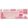 Ducky One 3 Gossamer Pink Gaming Tastatur - MX-Ergo-Clear US Englisch Pink, Weiß