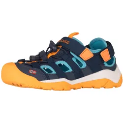 Outdoorsandale TROLLKIDS "KIDS KRISTIANSAND SANDAL XT", Gr. 32, alpine blau, pool blau, sahara sunset, Synthetik, Textil, mehrfarbig, sportlich, Schuhe