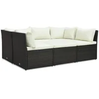 vidaXL Garten-Lounge-Set 4-tlg. braun 47810