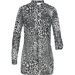 bonprix Chiffon Longbluse, schwarz, 38