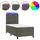 vidaXL Boxspringbett 100 x 200 cm Dunkelgrau