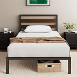 Zinus Kai 90 x 200 cm Schwarz/Braun