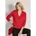 Madeleine Strickjacke Eleganter Cardigan mit V-Ausschnitt Rot 36