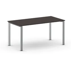 Konferenztisch, Besprechungstisch PRIMO INFINITY 160x80 cm, Wenge, graues Fußgestell