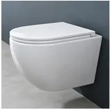 doporro Spülrandlos Toilette Wand-WC Hänge-WC Softclose WC-Sitz A179-neu