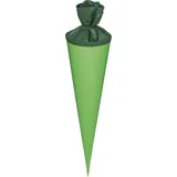 Baier & Schneider Heyda 204870054 Schultüten-Rohlinge mit Filzverschluss (Höhe 70 cm, Durchmesser 19 cm, Karton, 380g/m2) grün