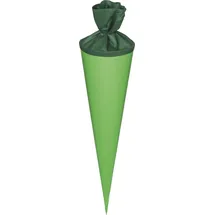 Baier & Schneider Heyda 204870054 Schultüten-Rohlinge mit Filzverschluss (Höhe 70 cm, Durchmesser 19 cm, Karton, 380g/m2) grün
