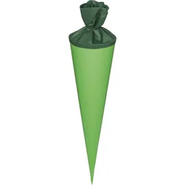 Baier & Schneider Heyda 204870054 Schultüten-Rohlinge mit Filzverschluss (Höhe 70 cm, Durchmesser 19 cm, Karton, 380g/m2) grün