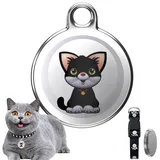 KUWUNG Mini GPS Katze Tracker/Hund Tracker, Haustier Tracker für Katzen, Tractive Gps Cat Tracker, Hund Tracker ohne monatliche Gebühren, Echtzeit-Standortverfolgung, Wasserdicht Katze Tracker GPS