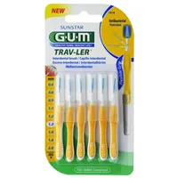 2x GUM TRAV-LER Interdentalbürsten 1,3mm gelb - 2x 6 St.  Zahnzwischenraumbürste