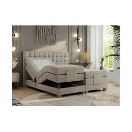MKS Meble Boxspringbett 200 x 200 cm H4 Beige