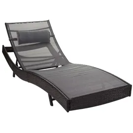 MCW Phoenix Gartenliege 220 x 70 x 88 cm braun meliert