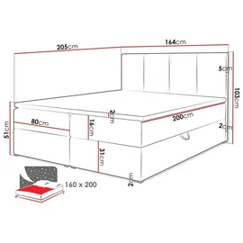 Mirjan24 Rebos 160 x 200 cm Grau