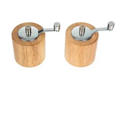 Olympia Salz- und Pfeffermühlenset Heveaholz 8cm