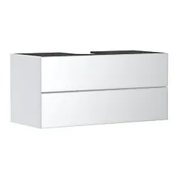 hansgrohe Xevolos E Waschtischunterschrank 54193320 1180x555x550mm, 2 Schubladen, mattweiß, weiß metallic