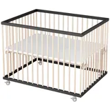 Sämann Laufstall Baby 100x100 cm | TÜV geprüft 2023 | stufenlos höhenverstellbar | Premium Kollektion