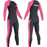 Cressi Wahoo Lady Monopiece Wetsuit Black/Pink 2mm S/2-Einteiliger Neoprenanzug Damen aus 1,5/2 mm Soft Neopren Elastan zum Schnorcheln, Schwimmen Aktivitäten im Wasser, Schwarz/Rosa, S/2