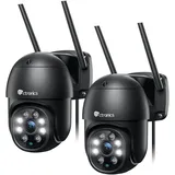 Ctronics PTZ Überwachungskamera Aussen WLAN, 2K Kabellose Wifi IP Kamera Outdoor