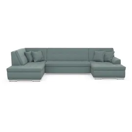 DOMO collection Wohnlandschaft U-Form Polyester 3-Sitzer Mint