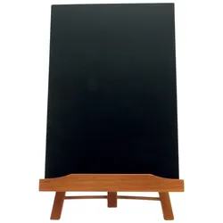 Securit® Tischaufsteller – Holz mit lackierter Mahagoni-Oberfläche – Inklusive A4-Tafel