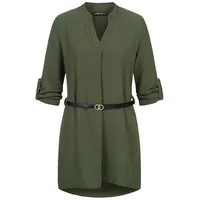 cloud5ive Cloud 5ive Damen Longform Musselin Turn-Up Shirt mit Gürtel - M