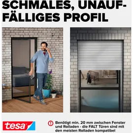 Tesa Insektenschutz-Tür Insect Stop Falt 100 x 220 cm Anthrazit