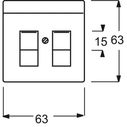 Busch-Jaeger Abdeckung Modular-Jack-Einsatz Verkehrswei?, Wei? 2CKA001710A3887