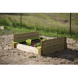 WENDITOYS Sandkasten, BxL: 120 cm x 120 cm, Holz natur - beige