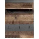 INOSIGN trendteam Garderobe Garderobenpaneele Grau Matera Garderobenpaneele moderner Industrial Style mit Old Wood NB/ 80x106x28 cm Aufhängemöglichkeit,