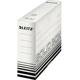 Leitz Archivbox 6127-00-01, Dateiablagebox Karton schwarz, Weiß