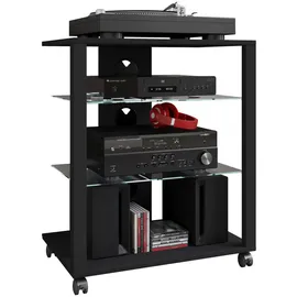 VCM TV Möbel Rack Glas Phono Mediaregal Folas