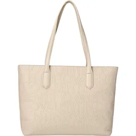 Valentino Pansy Shopper Polyurethan Ecru