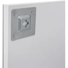 Mendler Wandspiegel mit Ablage HWC-B19, Badspiegel Badezimmer, hochglanz 75x60cm ~ weiß