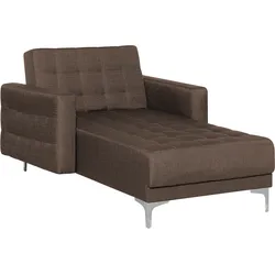 Chaiselongue ABERDEEN Stoff Dunkelbraun