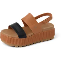 REEF Water Vista Higher Plateau-Sandale für Damen, wasserfreundlich, verstellbarer Riemen, Schwarz/Hellbraun Duo, 7 - 37.5 EU