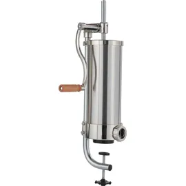 KRAFT&DELE | Wurstfüller manuell, Wurstmaschine aus Edelstahl, Wurstfüllmaschine, silber, Wurstpresse mit Tischklemme, Wurstspritze inkl. Füllro... - Silber
