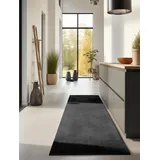 HANSE HOME Jute Teppich – Natur Wohnzimmerteppich aus 100% Jute - Handgewebt & Natürlich – Boho Naturfaser Juteteppich für Wohnzimmer, Schlafzimmer, Esszimmer – Schwarz, 80x200cm