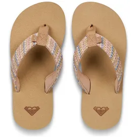 Roxy "Rg Porto Raffia", Jungen, Gr. 2(32), blau, braun, weiß, Obermaterial: 90% synthetisches Raffia/10% Textilpolyester, Futter: 100% Textilpolyester, Laufsohle: 100% EVA., Schuhe Sandale