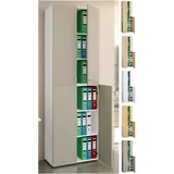 VCM Lona Aktenschrank 220 x 70 x 40 cm weiß