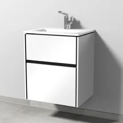 Sanipa Waschtischunterschrank „Twiga“ 515 × 605 × 395 mm in Weiß (glanz), ohne Beleuchtung