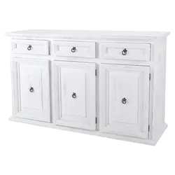 Original Mexico Möbel Sideboard mit drei Türen und drei Schubladen, Pinie Massivholz